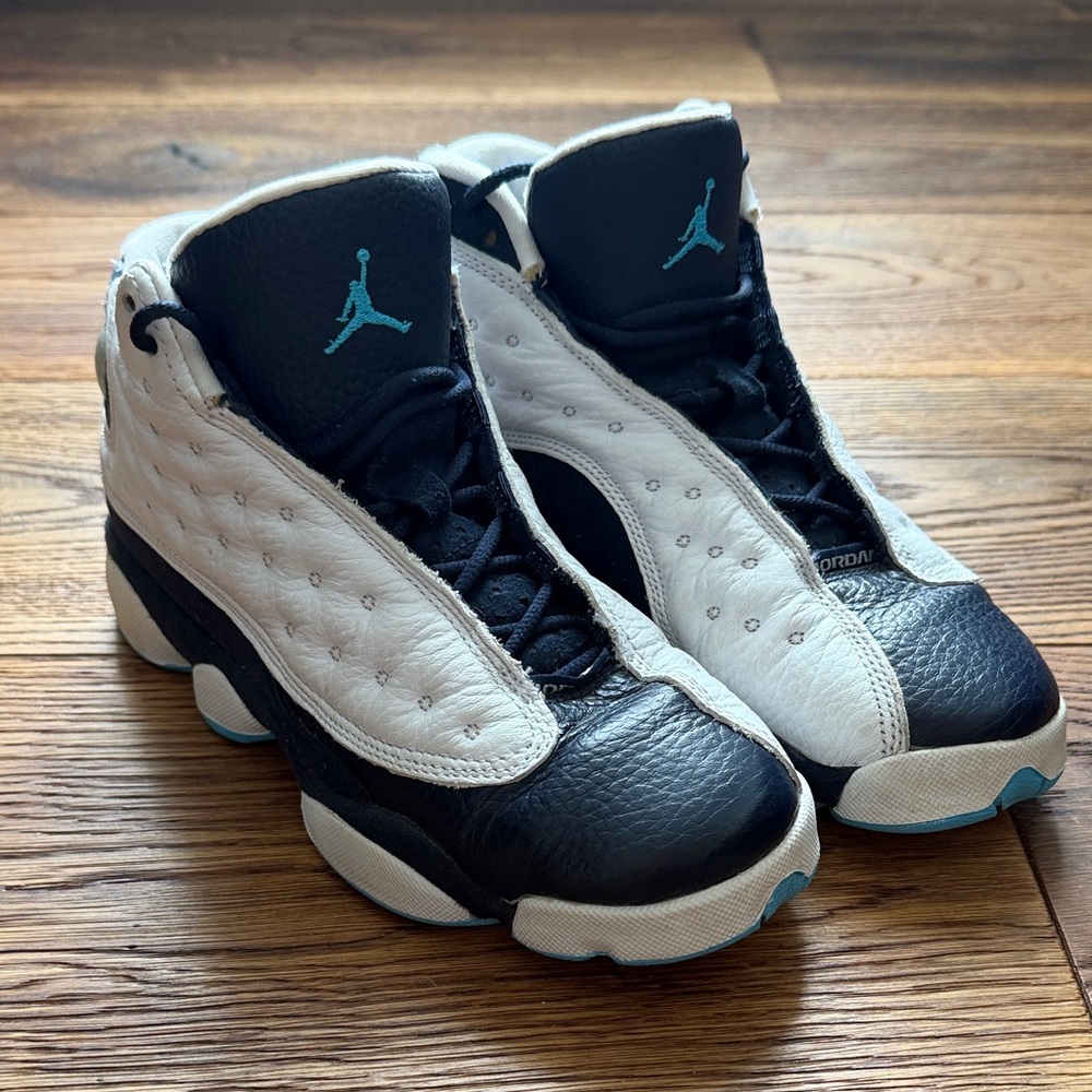 Nike Air Jordan 13 Retro White Obsidian Power Blue DJ3003-144 size 6Y